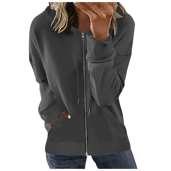 Futezty Womens Jacket Fall Winter Long Sleeve Stand Collar Shacket with Side Pocket Lightweight Coat
