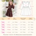 thumbnail image 7 of AmzBarley Kids Ruffle Shoulder Twirl Dress, Girls Long Sleeve Brown Leopard Print A‑Line Casual Dress 9-10 Years, 7 of 7