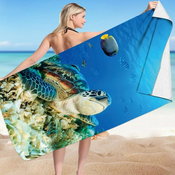 Clearance!XEOVHV Microfiber Beach Towel Super Lightweight Colorful Bath Towel Sandproof Beach Blanket Multi-Purpose Towel For Travel Swimming Pool 30x60 Inch