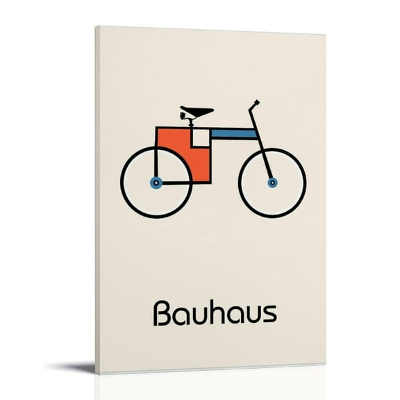 Bicycle Bauhausabstract Art, Mid-century Modern Painting Vintage Poster Picture Print Wall Art Poster Painting Canvas Posters Artworks Gift Room Aesthetic