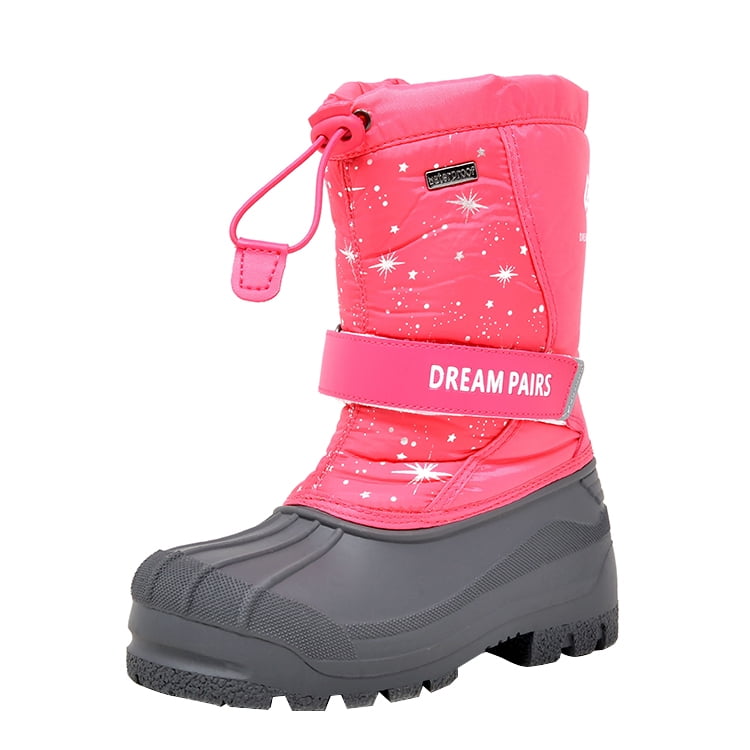 DREAM PAIRS Boys & Girls Mid Calf Waterproof Winter Snow Boots 