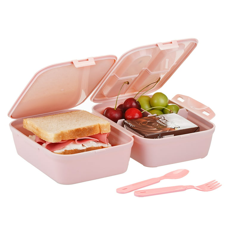  JOYHILL Lunch Box for Kids, Leak Proof Lunch Bento Box with 4-6  Compartment, Lunch Containers BPA-Free Bento Box for Adult Toddler Daycare  School Office (L-Pink Taco) : Home & Kitchen