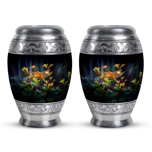 SABURIAL Dragonfly Urn - Mini Burial Urns For Human Ashes Adult Man - Keepsake Funeral Urn - Small Cremation Urns For Women - 3 Inch Set Of 2