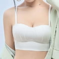 thumbnail image 3 of Thin Padded Bra With Removable Padding Seamless Full Coverage Bras For Women Adjustable Underwire Lingerie Solid Color Women's Wireless Bras Running Bras for Women Women Athletic Sports Bra with Non, 3 of 8