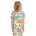 thumbnail image 3 of Picia Racket and Tennis Ball Printed Boys' Kids-PJ Snug Fit Cotton Short Sleeve Top and Shorts 2 Piece Pajama Set-4X-Large, 3 of 9