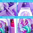 thumbnail image 4 of Mochila transparente infantil AGSDON juego sirena morado 32x41x17 cm, 4 of 7