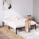 thumbnail image 1 of Negra metal platform marco de cama in queen size, 14-pulgada, con almacenamiento space, high bearing capacity, heavy-duty y sturdy, no box spring required, easy to assemble, 1 of 5