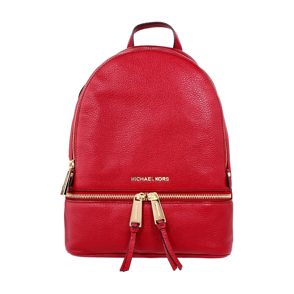 maroon leather backpack