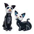 thumbnail image 5 of Gallickan Cat Figurine, Skeleton Cat Statue, Resin Skeleton Cat, Black Cat Statue Halloween Decor for Indoor Outdoor Lawn Garden Decoration, A, 5 of 5
