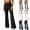 Style1-Black pants for women, variant on Flare Pants for Women with Pockets High Waisted Double Button Slight Flare Dress Pants Stretchy Business Casual Work Trousers Black XL