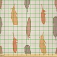 thumbnail image 2 of Ambesonne Hippie Fabric by the Yard Microfiber, Simplified Feathers Pattern, 5 Yards, Burnt Orange Dark Peach, 2 of 2