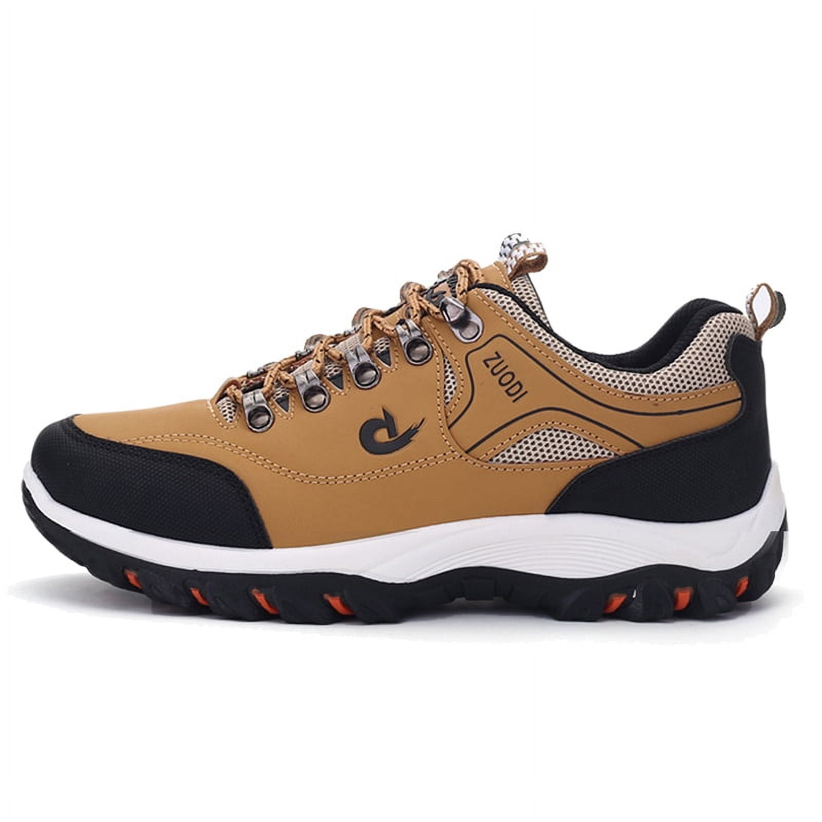 RIBONGZ Men Hiking Shoes Waterproof Non-slip Sport Shoes Casual Running Camping Shoes Outdoor Sneakers for Men Size
