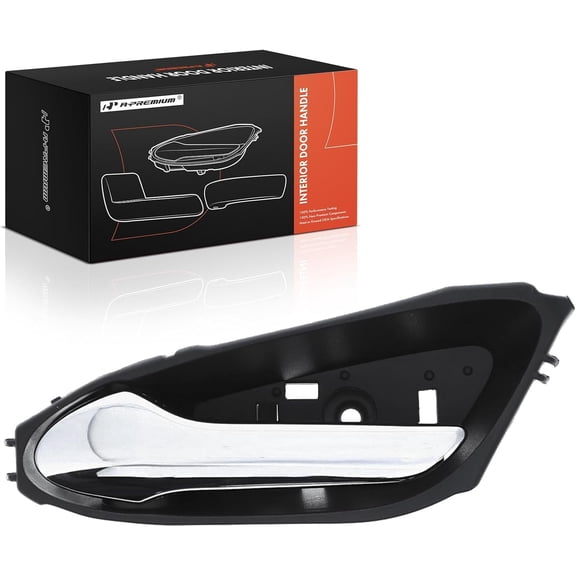 A-Premium Front or Rear Left Driver Side Interior Door Handle Compatible with Chevrolet Spark 2016-2022, Chrome, Replace# 97706, 4235903