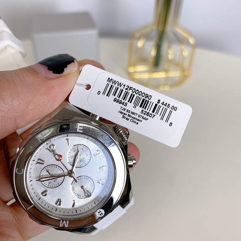 MICHELE MWW12F000090 Silver Dial White Silicone Strap  display picture 2