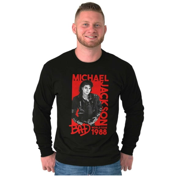 Michael Jackson Bad World Your 1988 Long Sleeve TShirt Men Women Brisco Brands S