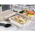 thumbnail image 3 of LEORX 10PCS Yellow Disposable Food Storage Containers PP and Paper for Home and Restaurant Use 700ML, 3 of 8