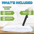 thumbnail image 3 of Vacuum Seal Bags, Space Saver Vacuum Storage Solutions, Compression Bags For Clothing, Blankets, Bedding, Durable Protection, Reusable Vacuum Storage Bags, 6 Pieces, 3 of 5