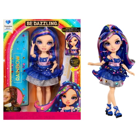 Rainbow High Be Dazzling Fashion Dolls- Genevieve Bleue (Blue) with Bedazzler Tool and Sparkle Gems