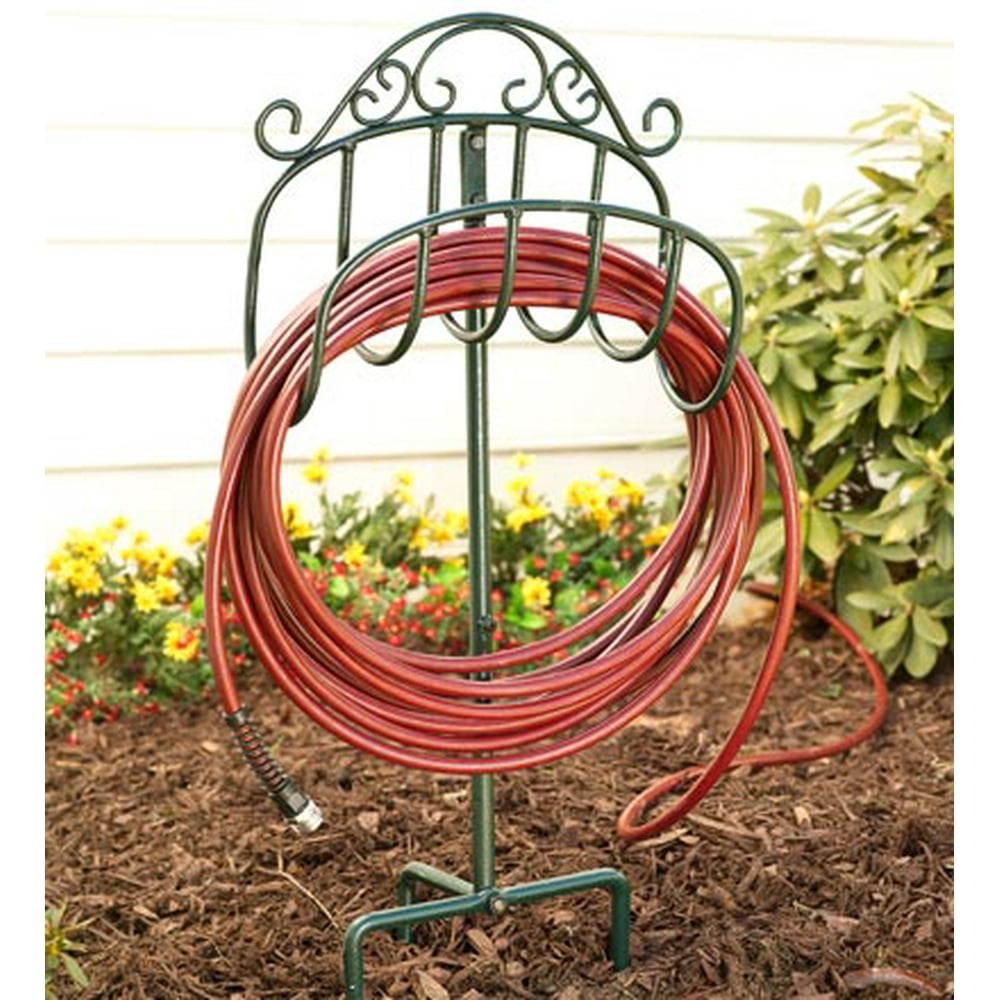 Garden Hose Reels Wrought Iron Portable Hose Holder w/ Stake Walmart