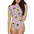 thumbnail image 2 of Picia Different Avocados Womens One Piece Swimsuits Modest Tummy Control Bathing Suits Lace Up Slimming Swim Suit-X-Large, 2 of 9