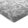 thumbnail image 2 of Ambesonne Grey Fitted Sheet, Victorian Leaf Flowers, Twin Size, Grey, 2 of 3
