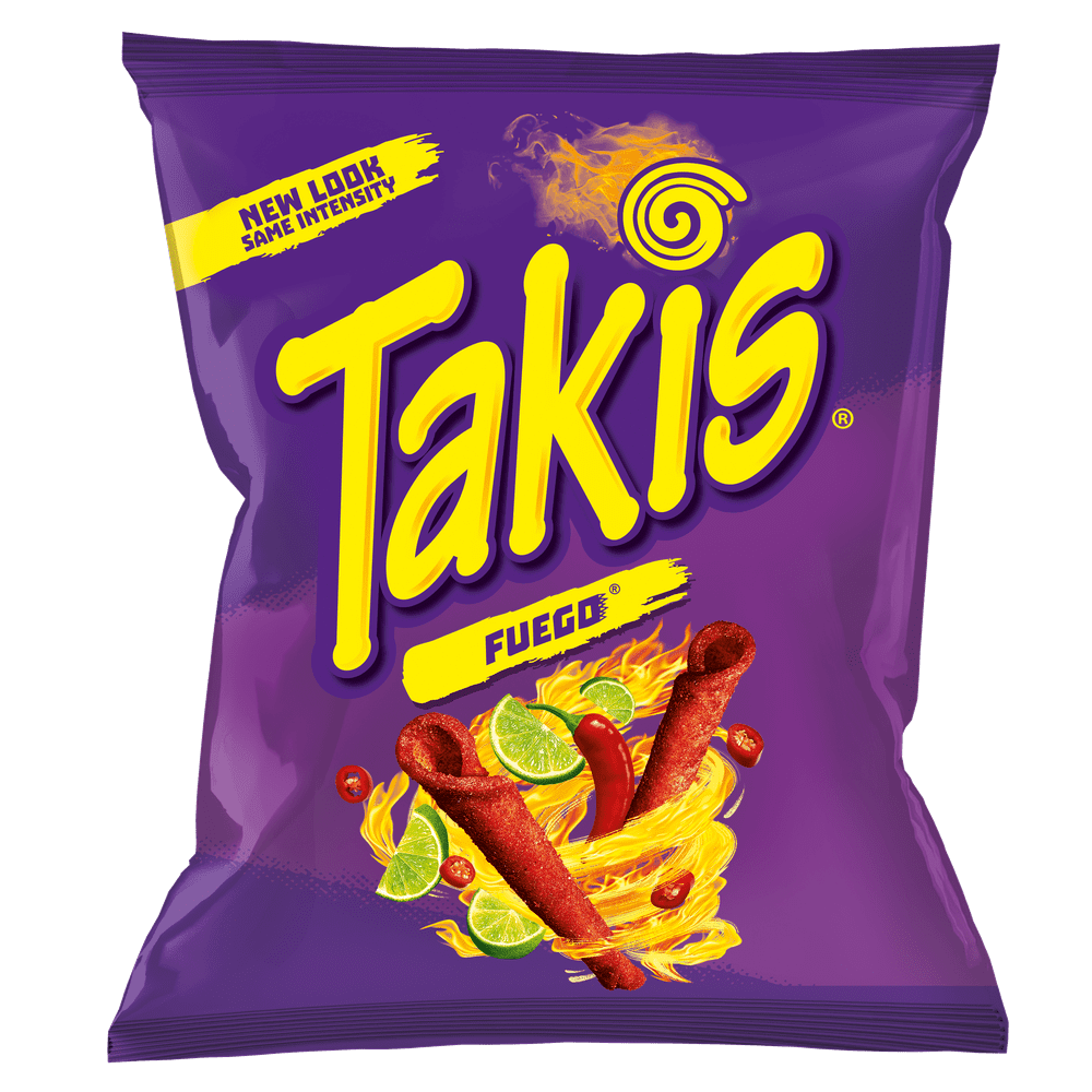 TAKIS Rolled Fuego Tortilla Chips Bag of 4 ounces