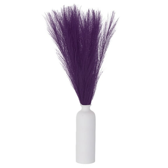 30PCS Faux Pampas Grass Decor 24" Artificial Fluffy Grass Stems Fake Dried Flowers Purple