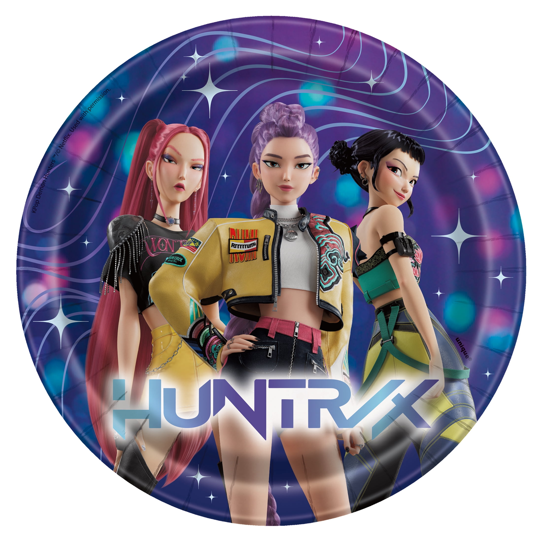 KPop Demon Hunters 8 Count 6.75IN Multicolor Dessert Paper Plates