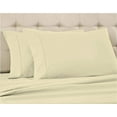 thumbnail image 5 of Bed Sheets Set - 800 Thread Count 100% Egyptian Cotton Sheets - 4 Piece Sheet Set Fits Mattress Upto 24 Inch Deep Pocket Sateen Weave for Soft Fitted Sheet - Ivory Solid Twin Size, 5 of 7