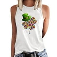 thumbnail image 1 of Pompotops T-shirt Sans Manches Décontracté Imprimé pour Femmes, Col Rond, Printemps Automne, 1 of 5