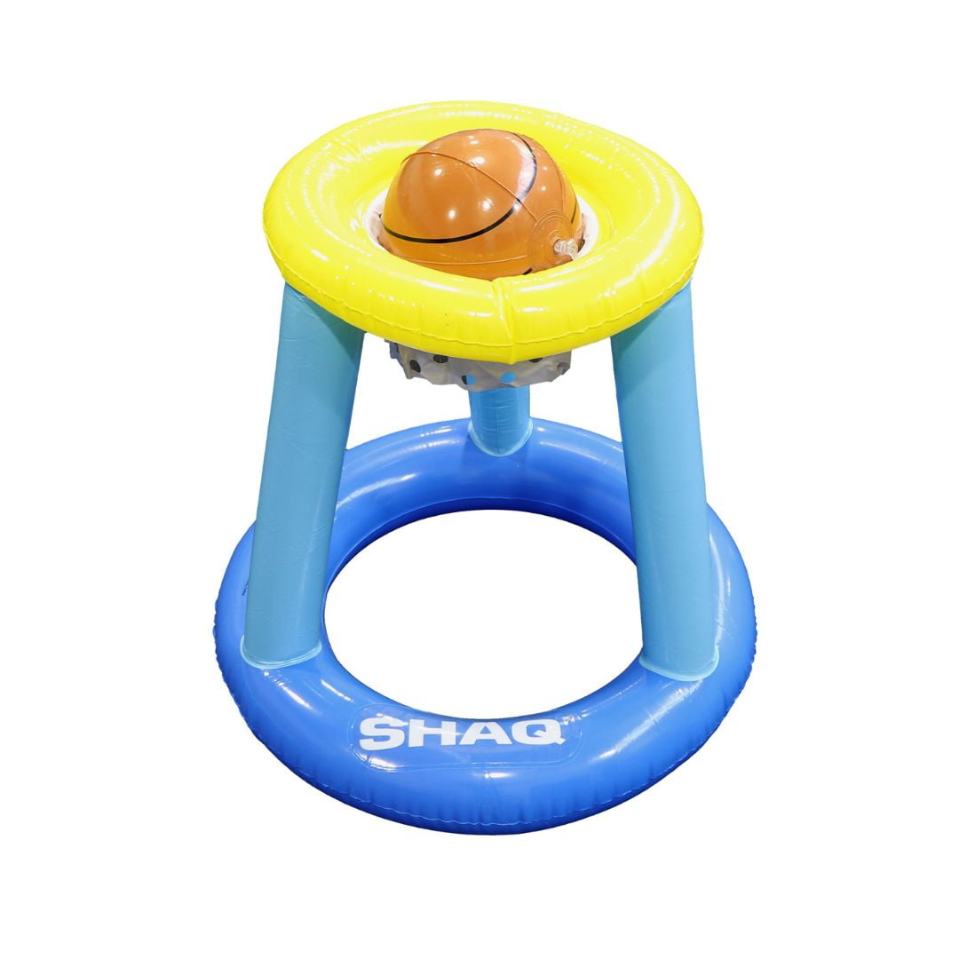 SHAQ Inflatable Floating Hoop for Pool Basketball Play Durable Shaq Basketball Hoop Easy Setup Pool Game for Kids Pool Hoop for Adults