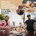 thumbnail image 3 of Tabletop S'Mores Maker Kit & Charcuterie Serving Set, Includes 4 Extendable Roasting Sticks, Bamboo Tray, Gift for Houswarmings, Parties and Weddings, Give Fun for Family Night, 3 of 7