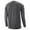 Dark Gray, variant on Fesfesfes Long Sleeve Shirt Men Round Neck Long Raglan Sleeves Daily Slim Fit Buttons Pullover Shirts Tops Blouse On Sale