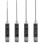 Shisuyan Hexagon Screw Driver Precision Screwdriver Black Model Makers RC Car Maintenance 4-Pcs Set