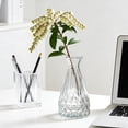 thumbnail image 6 of Small Clear Glass Bud Vase, Mini Decorative Flower Container, Tabletop Centerpiece for Living Room Bedroom Office Floral Arrangements, 6 of 6
