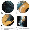 thumbnail image 3 of DESIGN ART Designart "Orange And Blue Reimagined Realities" Modern Geometric Wall Art Prints 16 in. wide x 16 in. high, 3 of 5