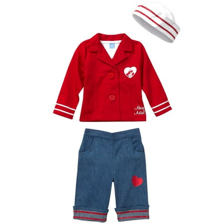Disney - Little Mermaid ''Ahoy Ariel'' 4-Piece Capri Set for Girls - Infant