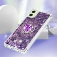thumbnail image 4 of Liquid Quicksand Case for Samsung Galaxy A06 with Diamond Kickstand, Luxury Fun Glitter Sparkle Flowing Clear Bling Cover Case for Samsung Galaxy A06. -Purple, 4 of 14