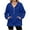 Blue, variant on JYLFC Womens Oversized Half Zip Hoodies Long Sleeve Casual Sweatshirts Loose Fall Pullover Tops with Pockets Pink,XL