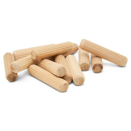 

Wooden Dowel Pins 2 x 7/16 inch Pack of 2500 Fluted Dowel Joints for Woodworking Furniture and Crafts by Woodpeckers