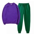 thumbnail image 2 of ShomPort Sweatsuit Women Two Piece Outfits Solid Color Pullover Sweatshirts And Cinch Bottom Pants Tracksuits, 2 of 5