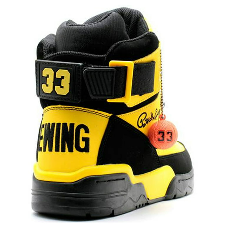 Patrick Ewing Athletics 33 Hi Men's Basketball Shoes Leather Sneakers Black  Dandelion 1EW90109-048 