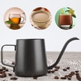 thumbnail image 4 of Durable Stainless Steel Gooseneck Pour Over Drip Coffee Maker Tea Coffee Cup Pot 350 ml(Black), 4 of 7