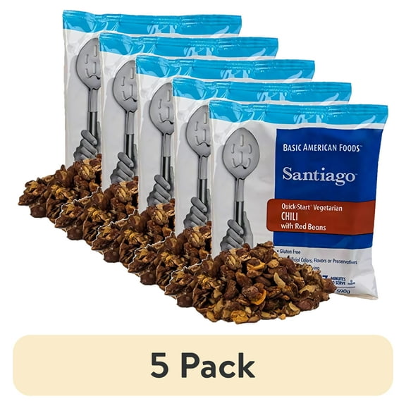 (5 pack) Santiago QUICK-START Vegetarian Chili w/Red Beans, 20.8 oz.