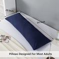 thumbnail image 6 of Yalamila Premium Ultra Soft Body Pillow with Removable Pillowcase for Adults, Comfortable Long Bed Pillow, 20x54in, Blue, 6 of 7