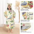 thumbnail image 3 of FORMRS Wearable Blanket Hoodie with Sleeves for Kids Cozy Flannel Sweatshirt, Birds with Strawberries, 3 of 7