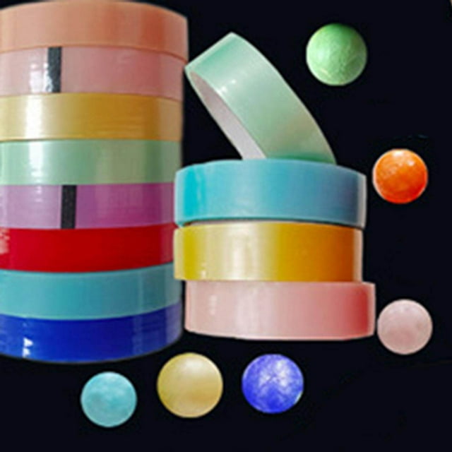 Langgg Jouets de Décompression Amusants Boules Adhésives Créatives Rubans Roulants pour Jeu Bleu