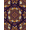 Purple Gold Ivory, Pattern 13, variant on Design&I 8'x10' Washable Area Rug Purple Symmetrical Para Ornament Bordered Traditional Bedside for King Size Bedroom, Under Bed, Sleek Flatweave Pet Friendly