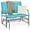 Turquoise, variant on Costway Patio Glider Rocking Bench Double 2 Person Chair Loveseat Garden Gray Blue