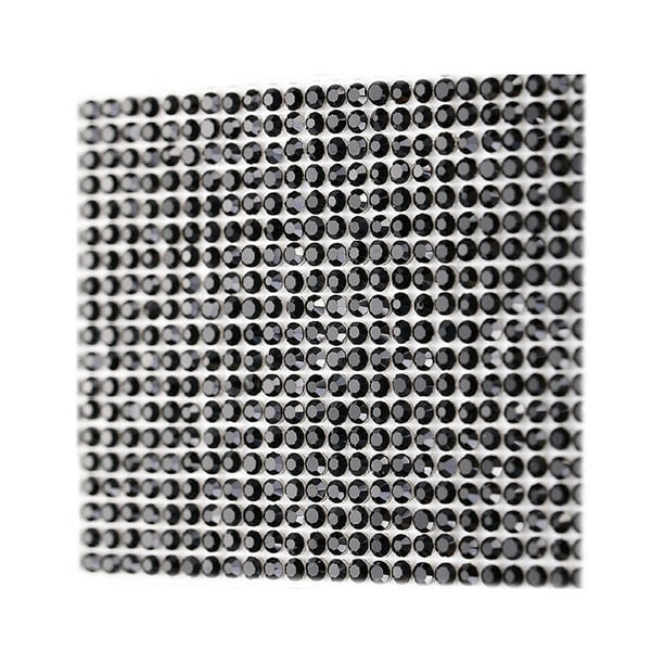 Bearachild Cinta de diamantes de imitación de cristal adhesivo autoadhesivo negro 6 pegamento de fusión en caliente Type3 NO3